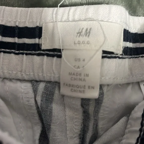 H&M White Striped Shorts - Picture 3 of 4